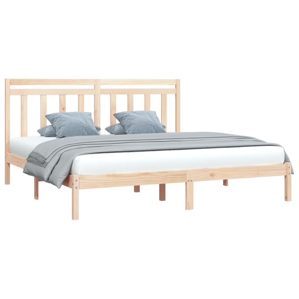 Bed Frame without Mattress 200x200 cm Solid Wood