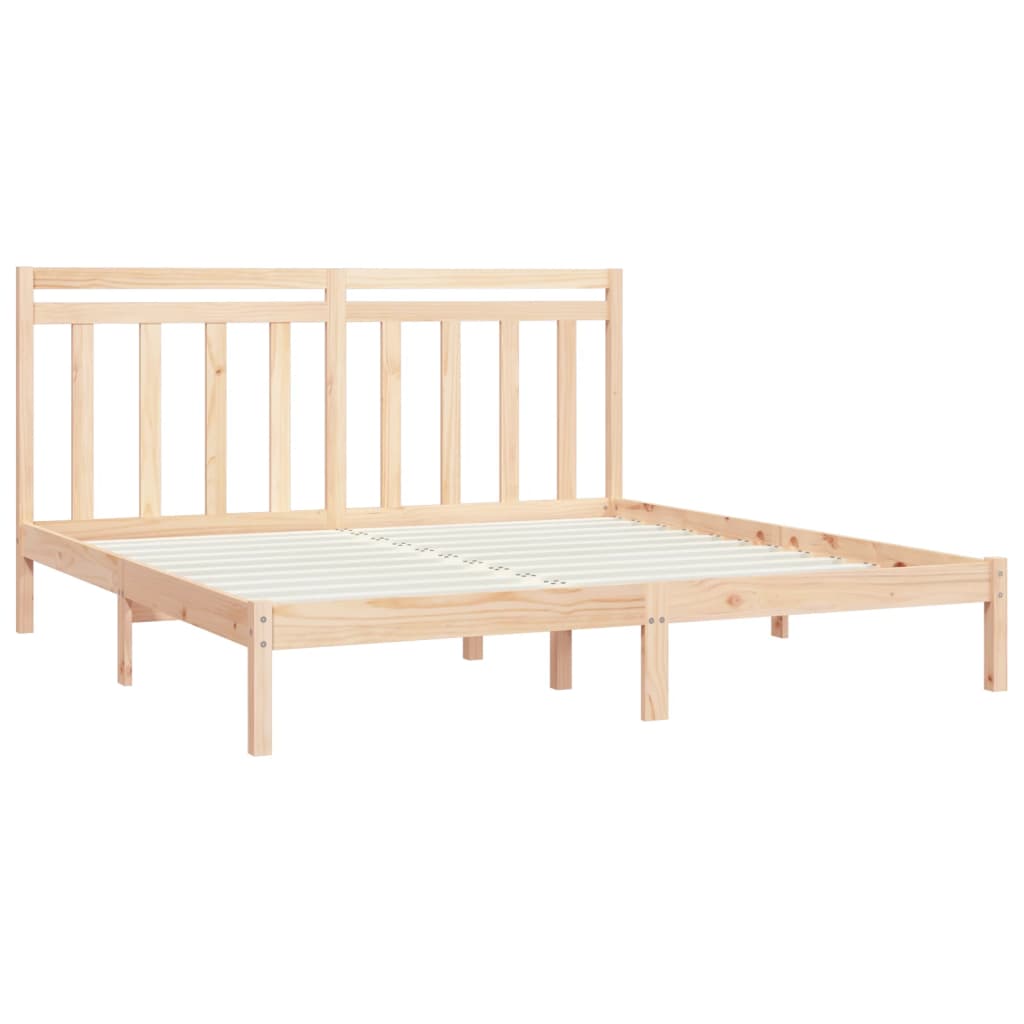 Bed Frame without Mattress 200x200 cm Solid Wood