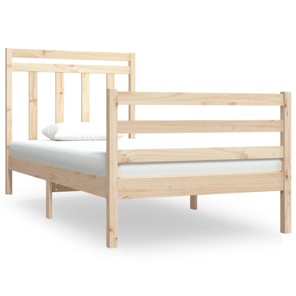 Bed Frame without Mattress 90x190 cm Single Solid Wood