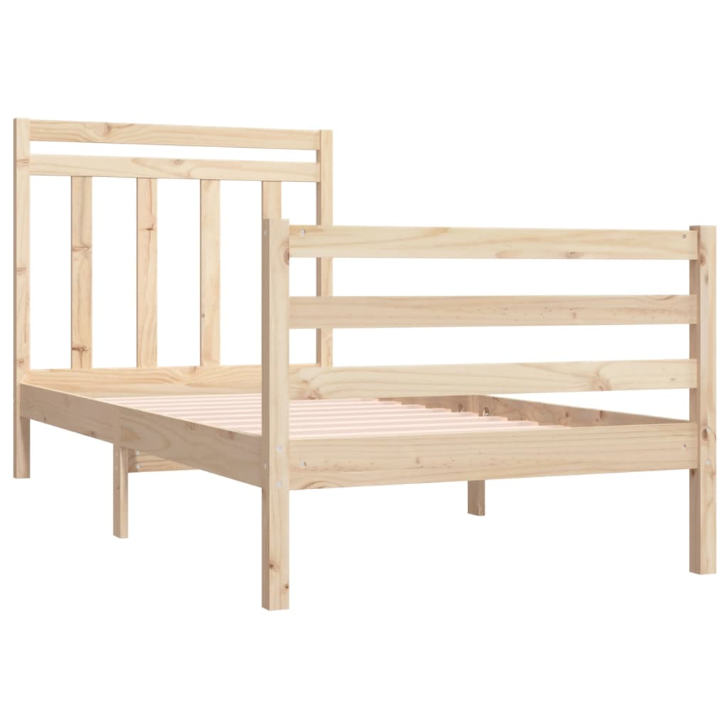 Bed Frame without Mattress 90x190 cm Single Solid Wood