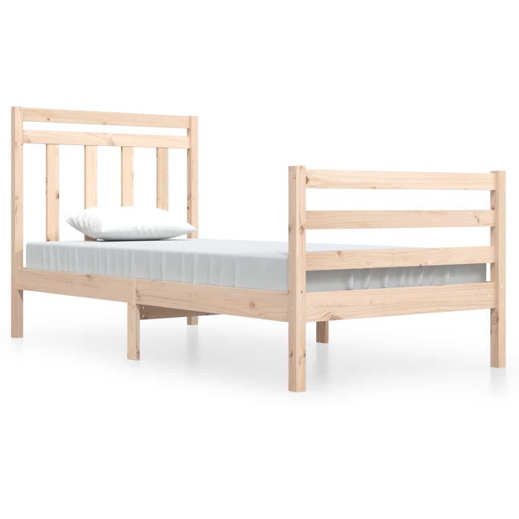 Bed Frame without Mattress 90x200 cm Solid Wood