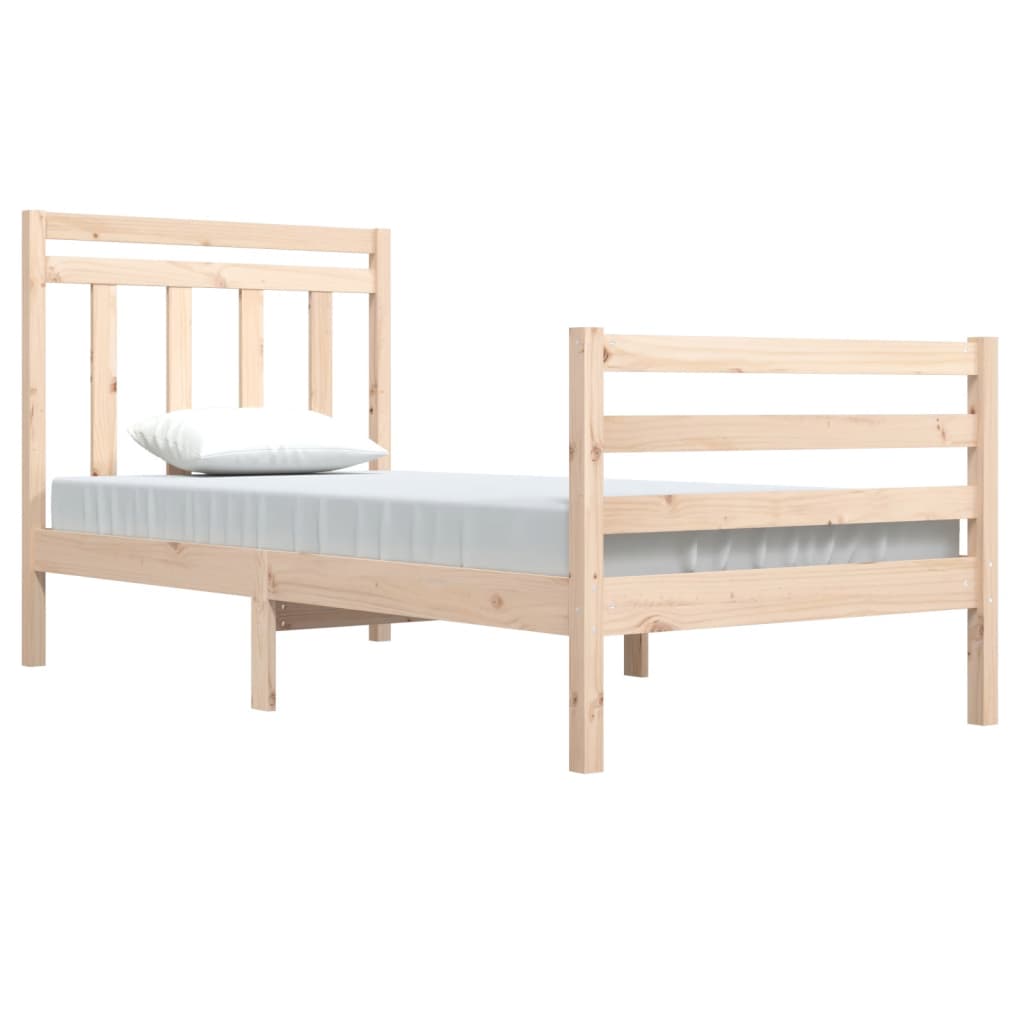 Bed Frame without Mattress 90x200 cm Solid Wood