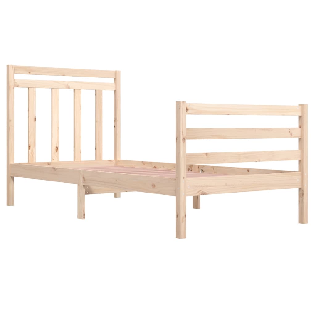 Bed Frame without Mattress 90x200 cm Solid Wood