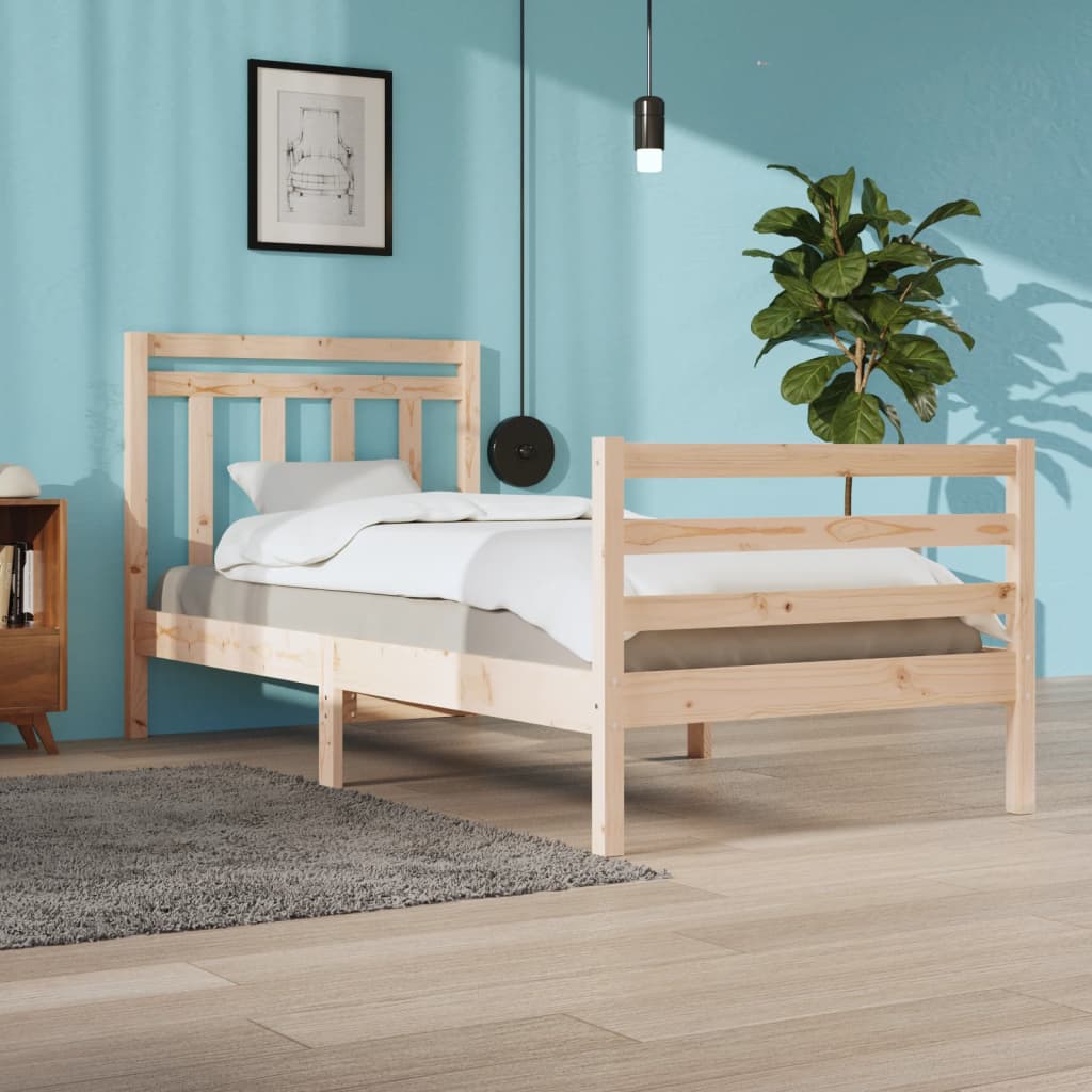 Bed Frame without Mattress 90x200 cm Solid Wood
