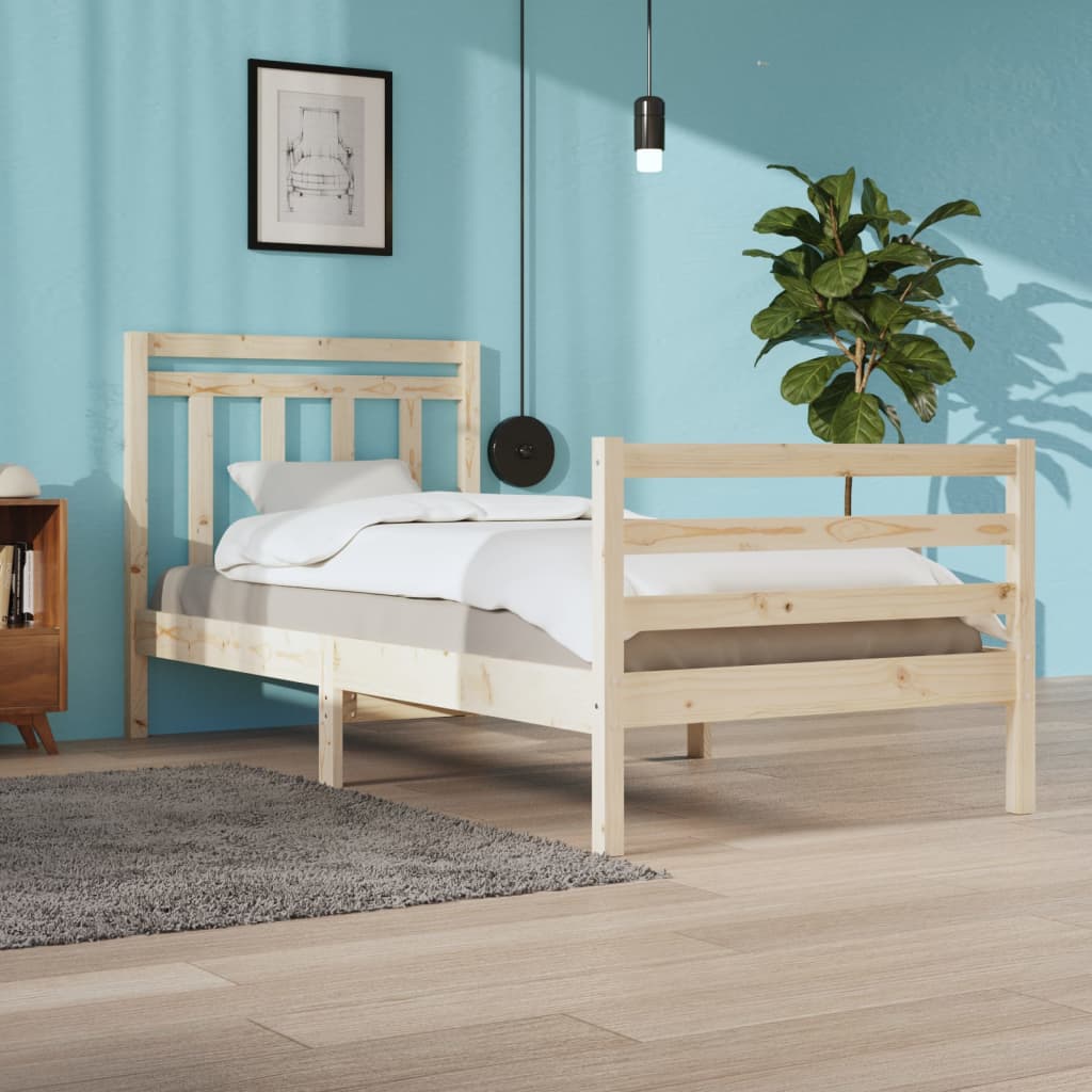 Bed Frame without Mattress 100x200 cm Solid Wood