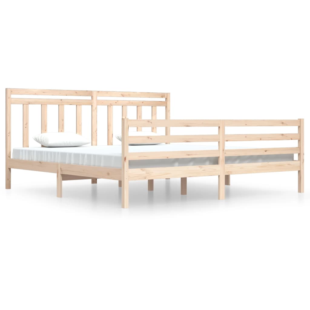 Bed Frame without Mattress 200x200 cm Solid Wood