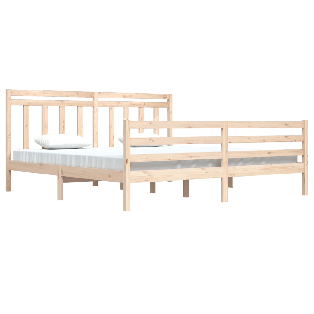 Bed Frame without Mattress 200x200 cm Solid Wood