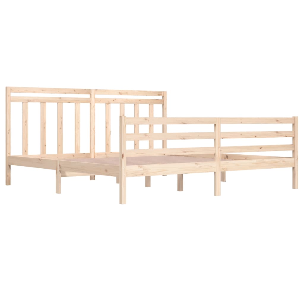 Bed Frame without Mattress 200x200 cm Solid Wood