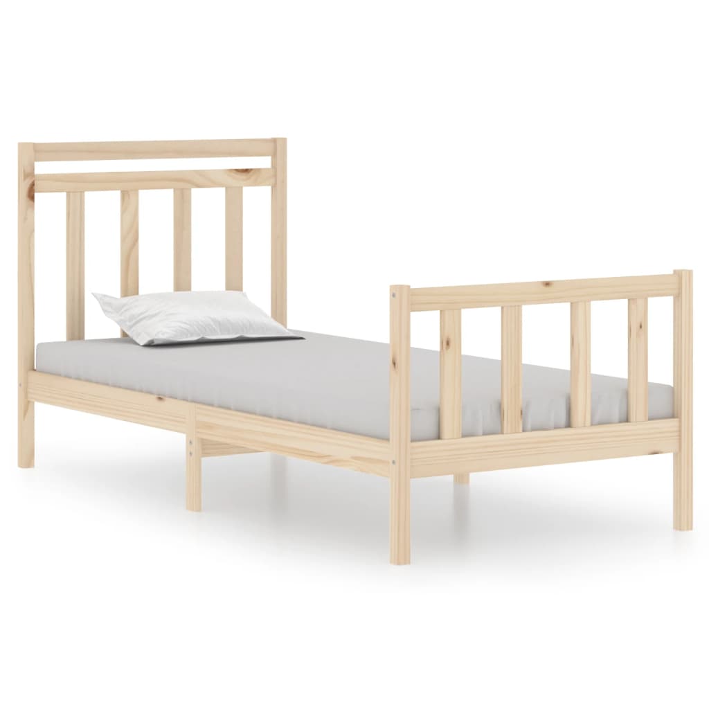 Bed Frame without Mattress 90x190 cm Single Solid Wood