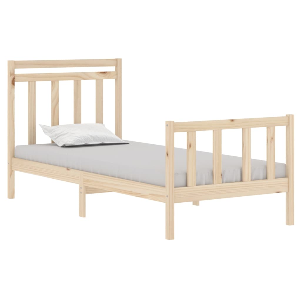 Bed Frame without Mattress 90x190 cm Single Solid Wood