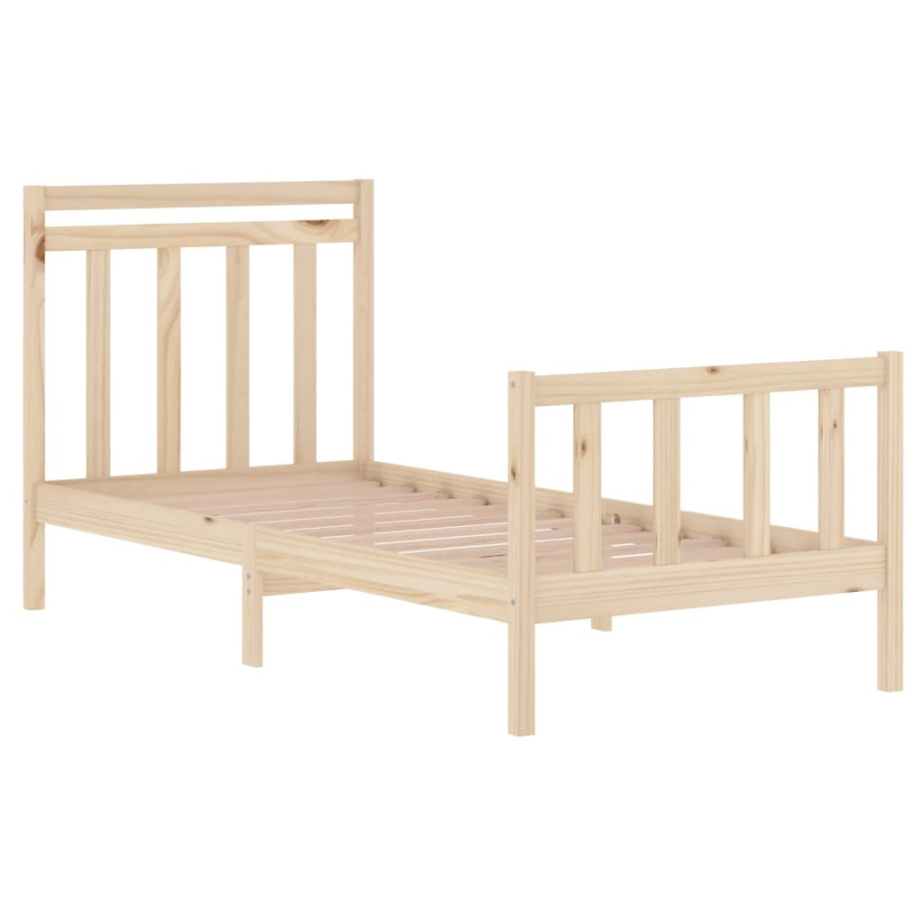 Bed Frame without Mattress 90x190 cm Single Solid Wood