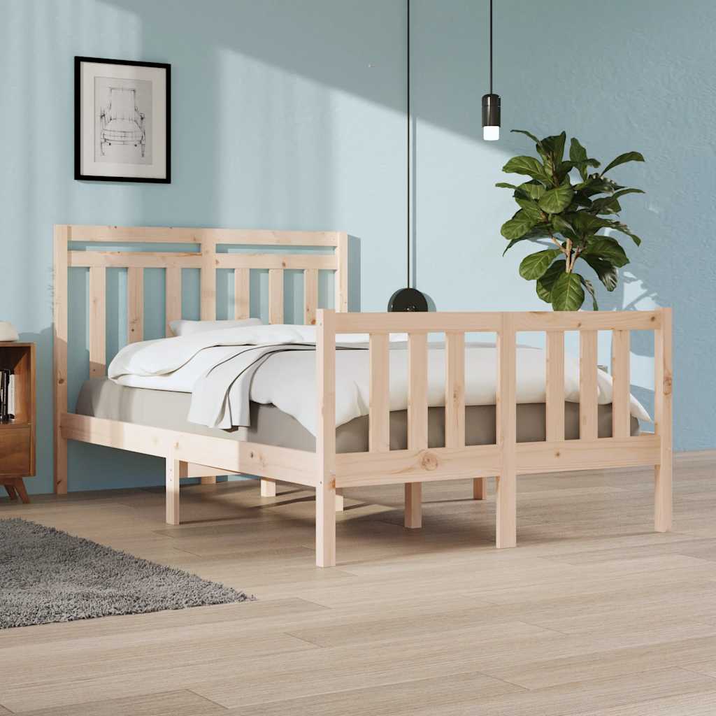 Bed Frame without Mattress 120x190 cm Small Double Solid Wood