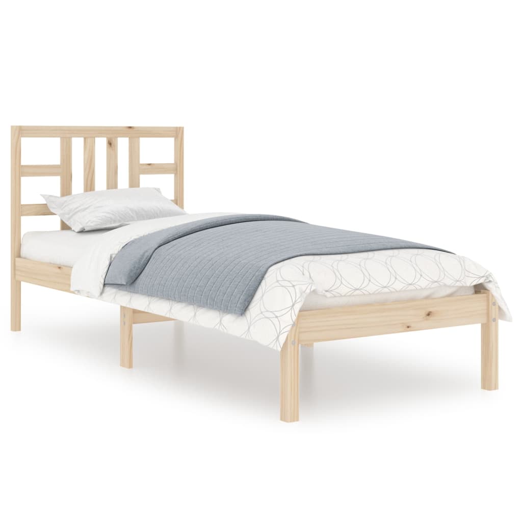 Bed Frame without Mattress 75x190 cm Small Single Solid Wood