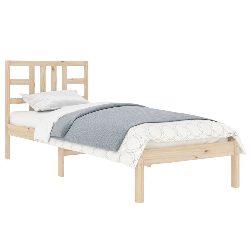 Bed Frame without Mattress 75x190 cm Small Single Solid Wood
