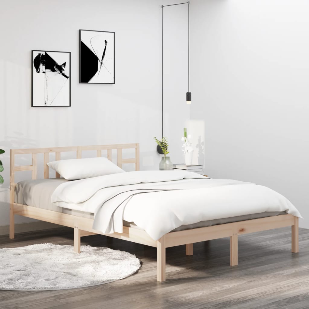 Bed Frame without Mattress 120x200 cm Solid Wood