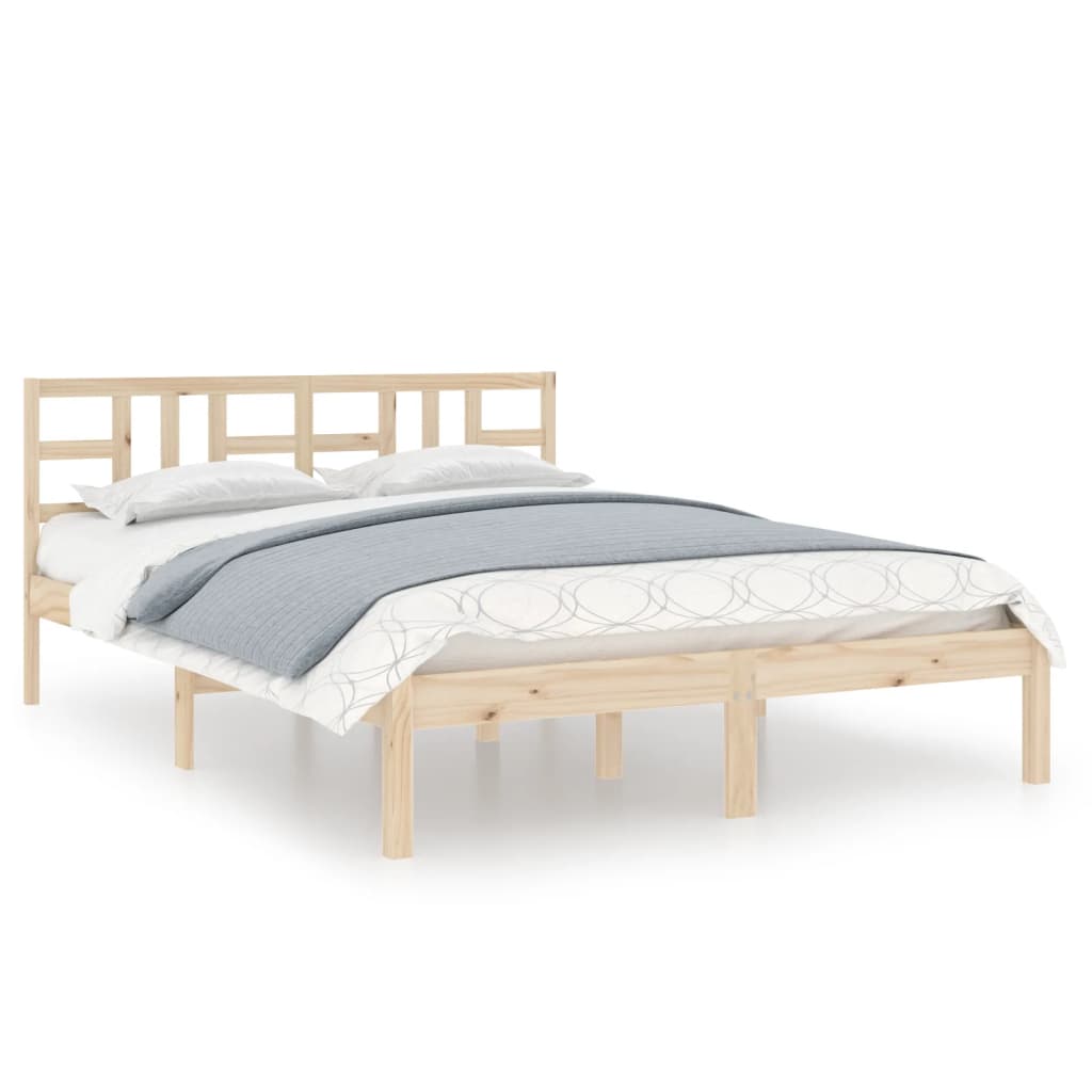 Bed Frame without Mattress 200x200 cm Solid Wood