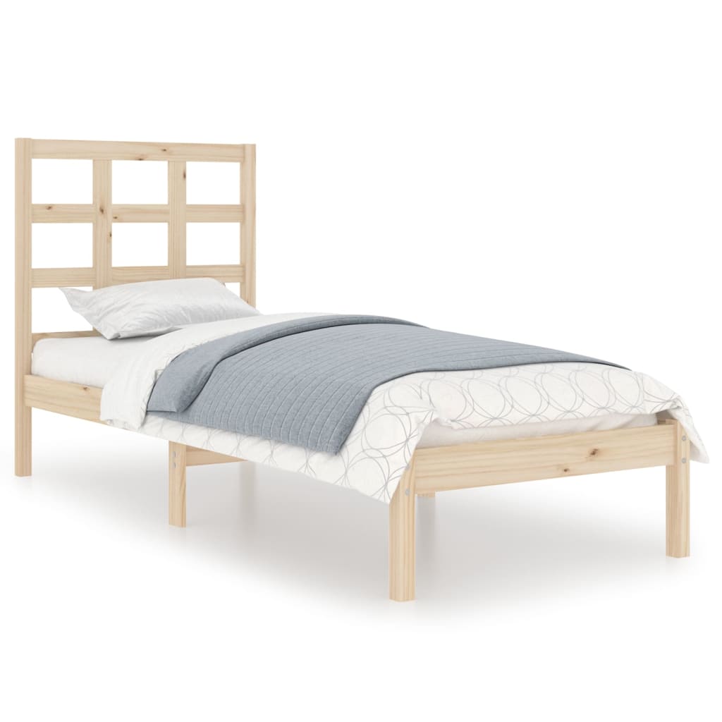 Bed Frame without Mattress 75x190 cm Small Single Solid Wood