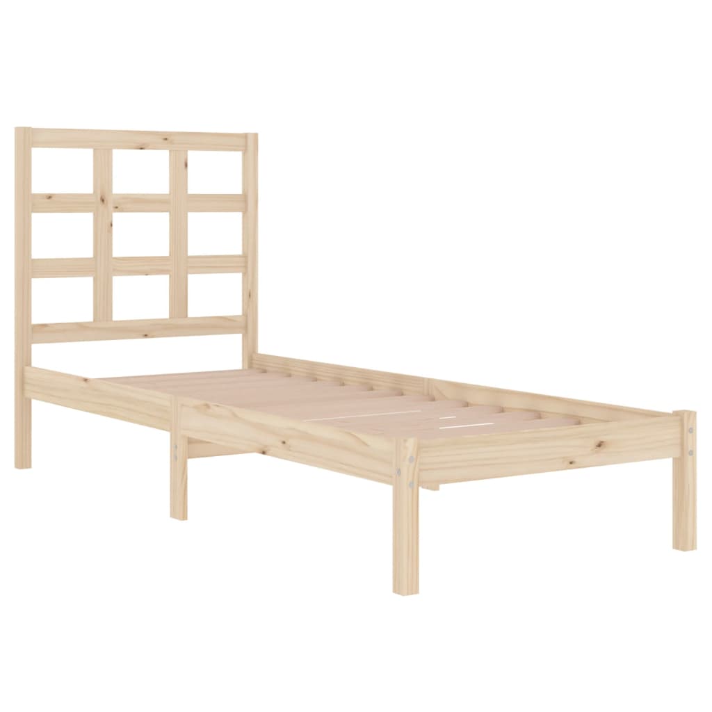 Bed Frame without Mattress 75x190 cm Small Single Solid Wood
