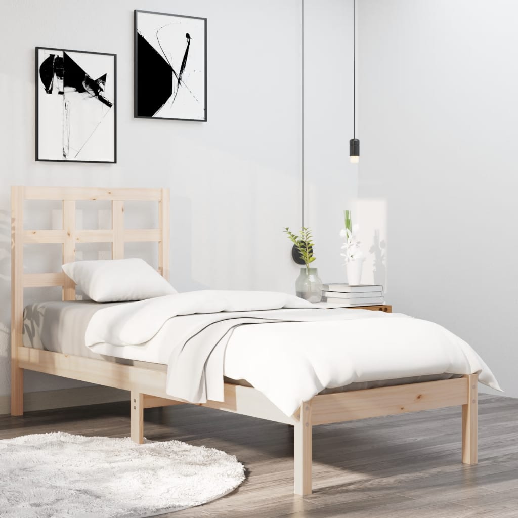 Bed Frame without Mattress 75x190 cm Small Single Solid Wood