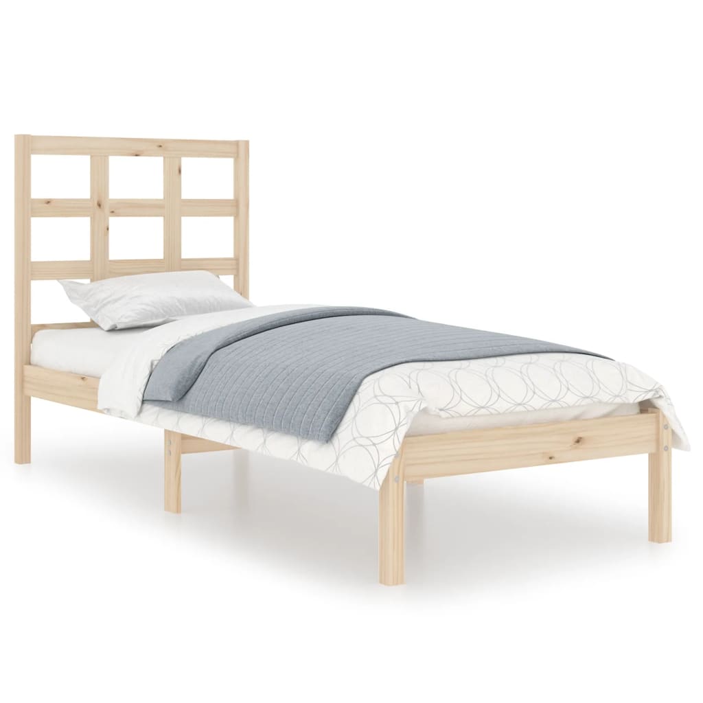 Bed Frame without Mattres 90x190 cm Singles Solid Wood