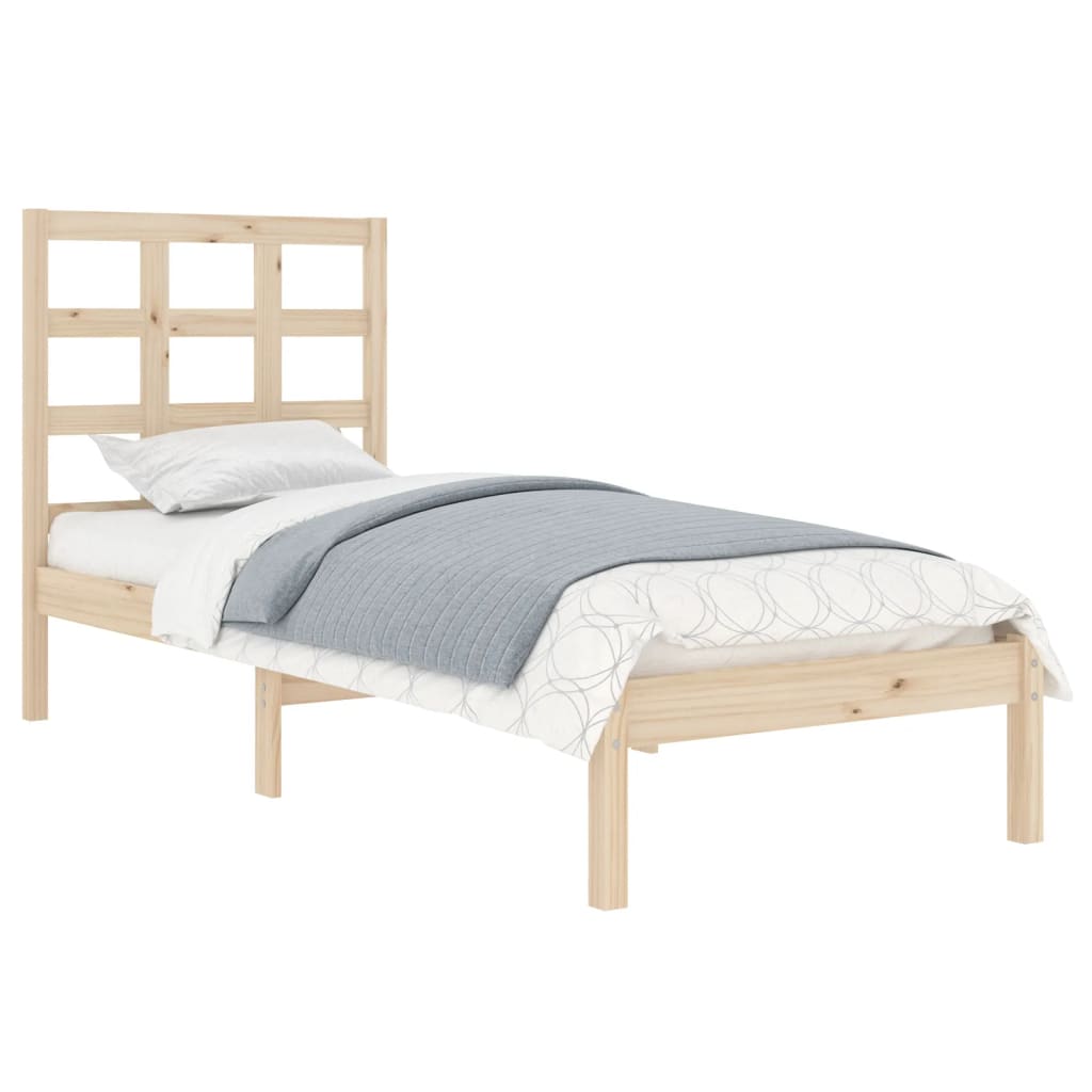 Bed Frame without Mattress 90x200 cm Solid Wood
