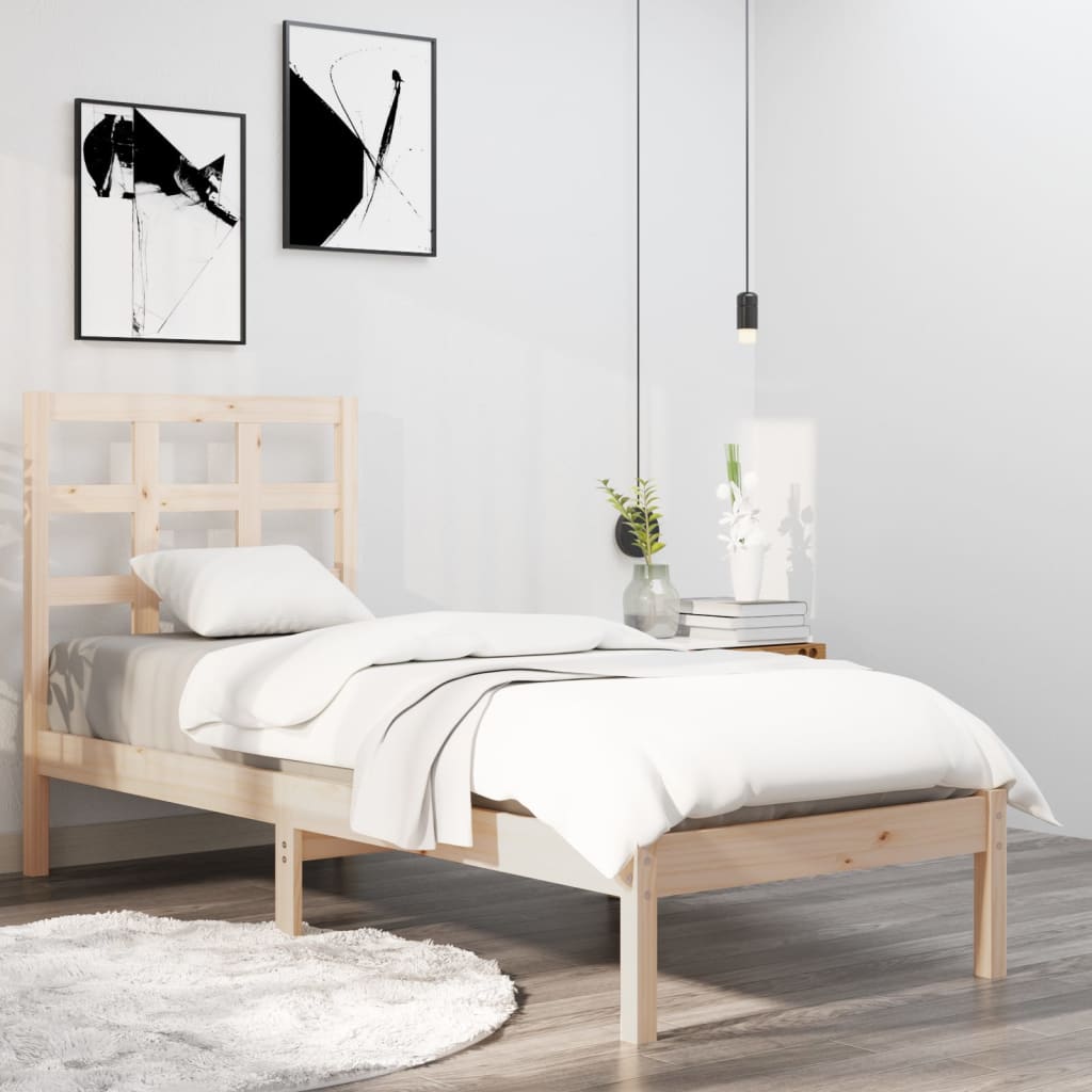 Bed Frame without Mattress 90x200 cm Solid Wood