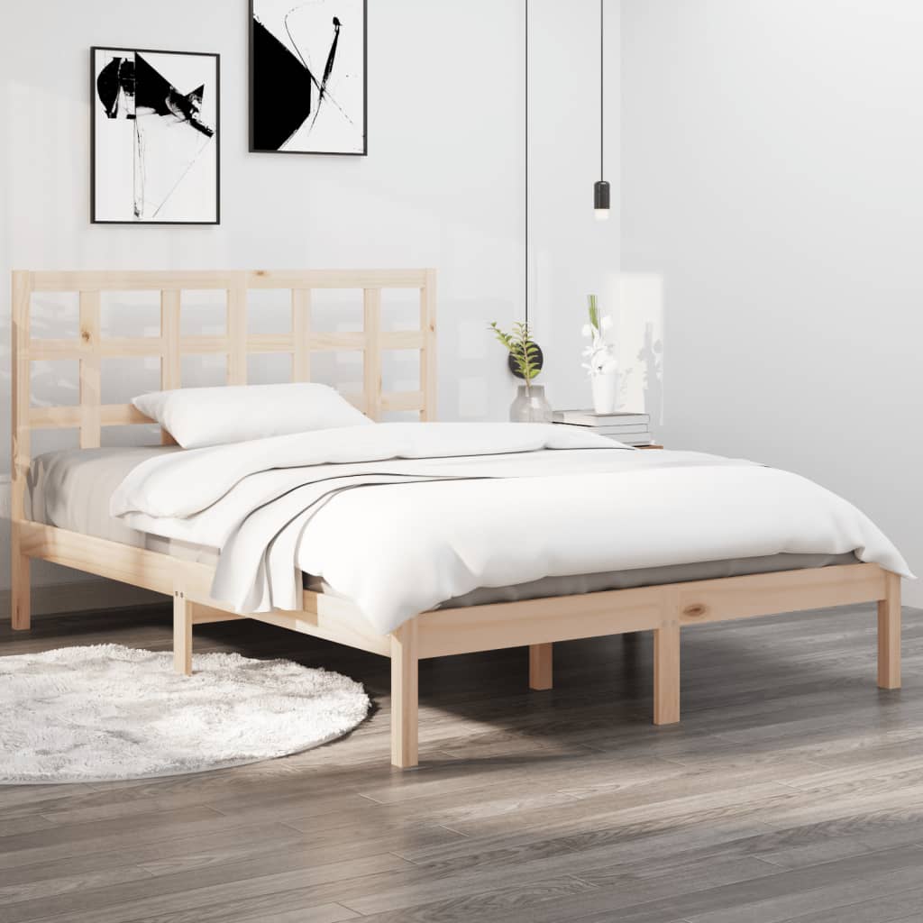 Bed Frame without Mattress 200x200 cm Solid Wood