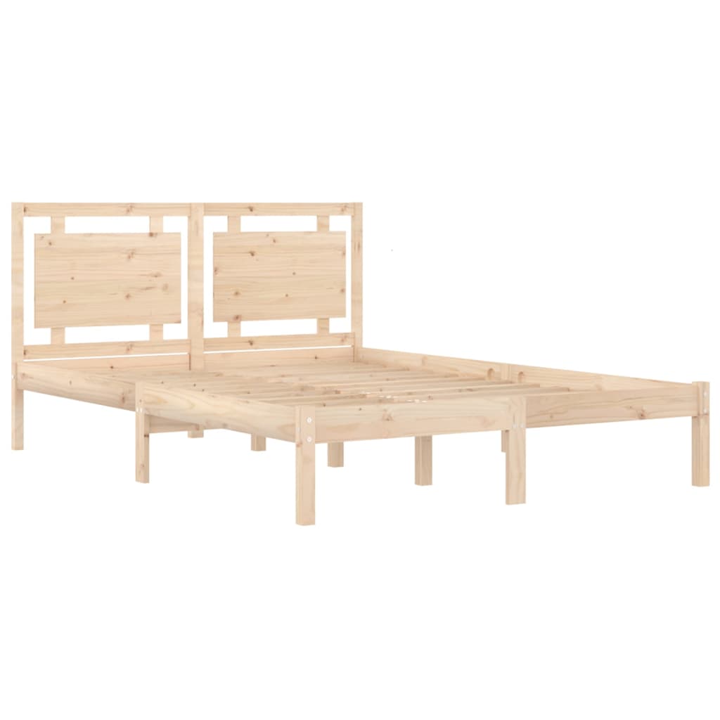 Bed Frame without Mattress 140x200 cm Solid Wood