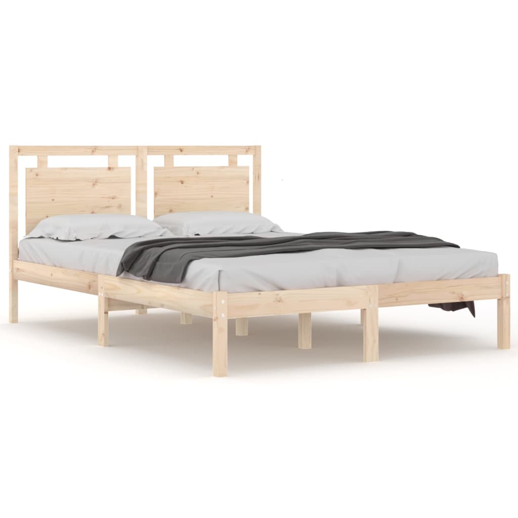 Bed Frame without Mattress 200x200 cm Solid Wood