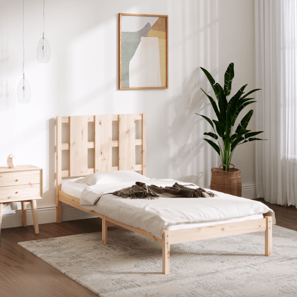 Bed Frame without Mattress 90x200 cm  Solid Wood Pine