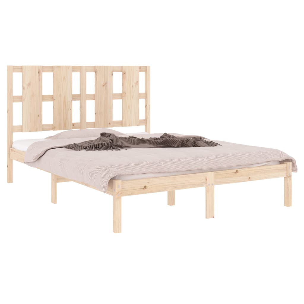 Bed Frame without Mattress 120x200 cm  Solid Wood Pine