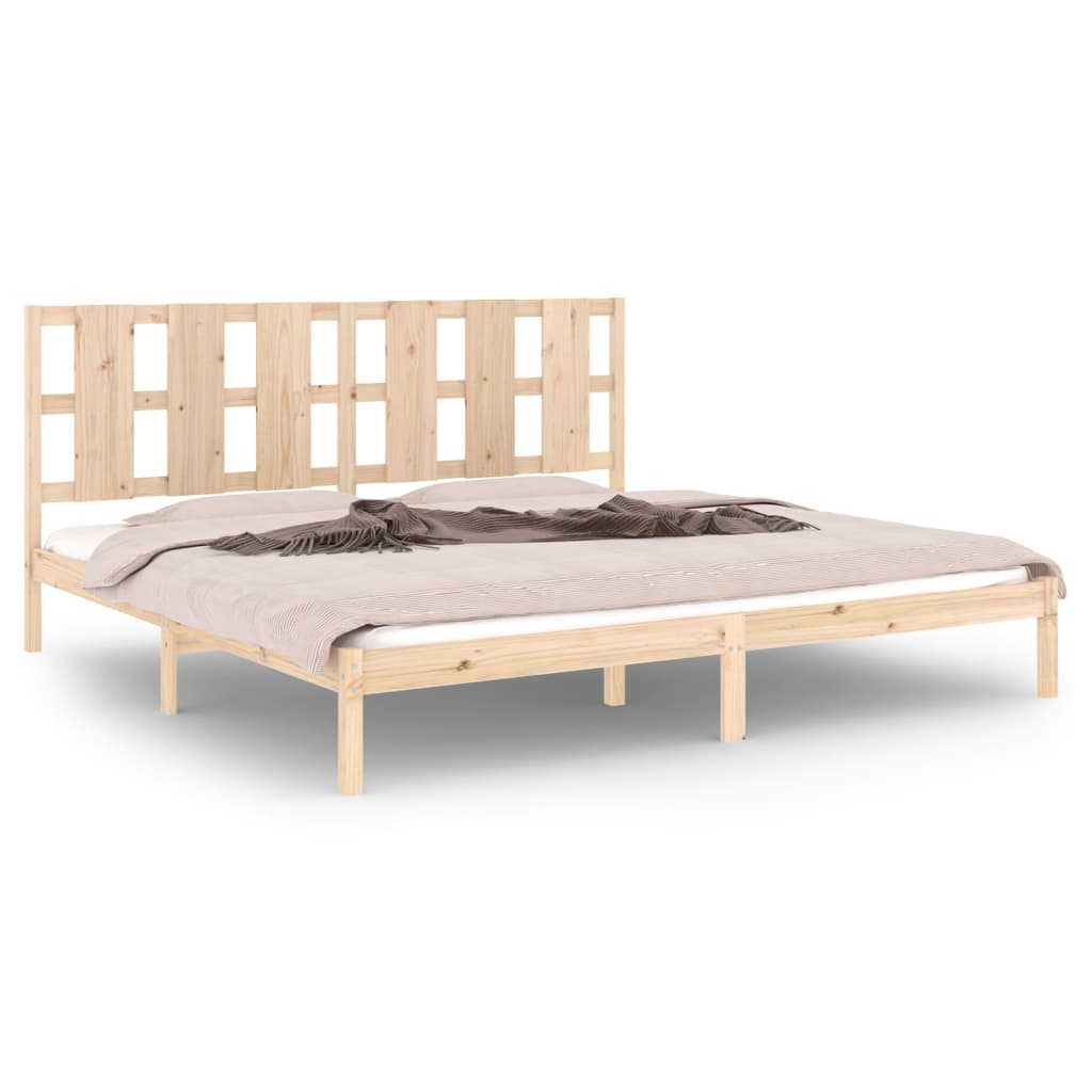 Bed Frame without Mattress 200x200 cm Solid Wood Pine