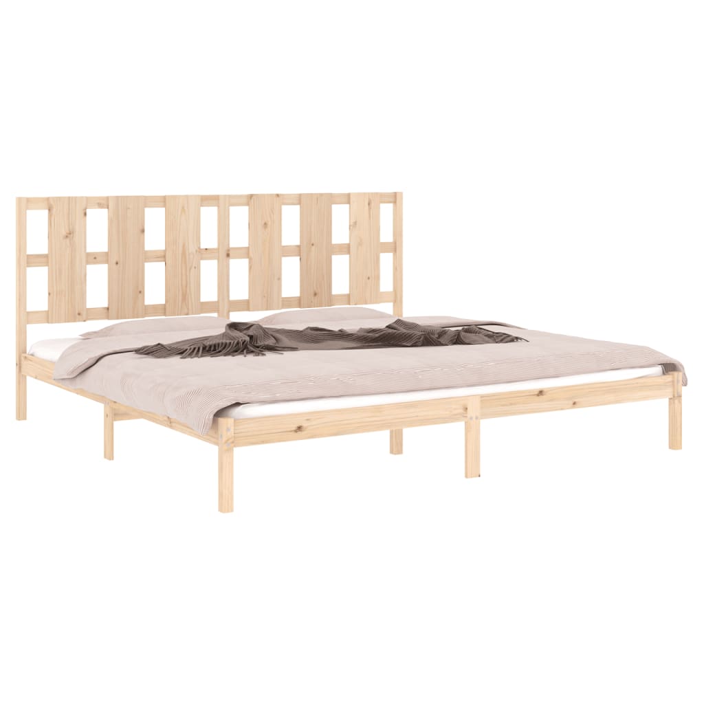 Bed Frame without Mattress 200x200 cm Solid Wood Pine