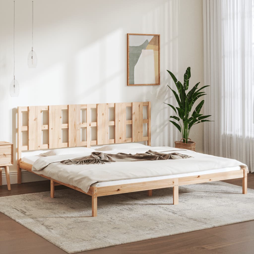 Bed Frame without Mattress 200x200 cm Solid Wood Pine
