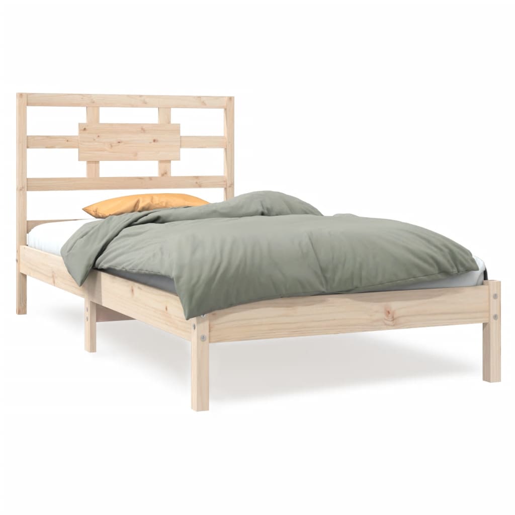 Bed Frame without Mattress 90x200 cm Solid Wood