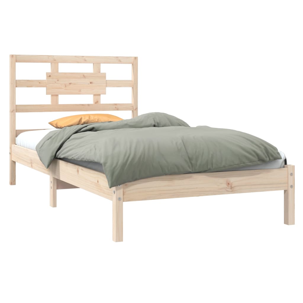 Bed Frame without Mattress 90x200 cm Solid Wood