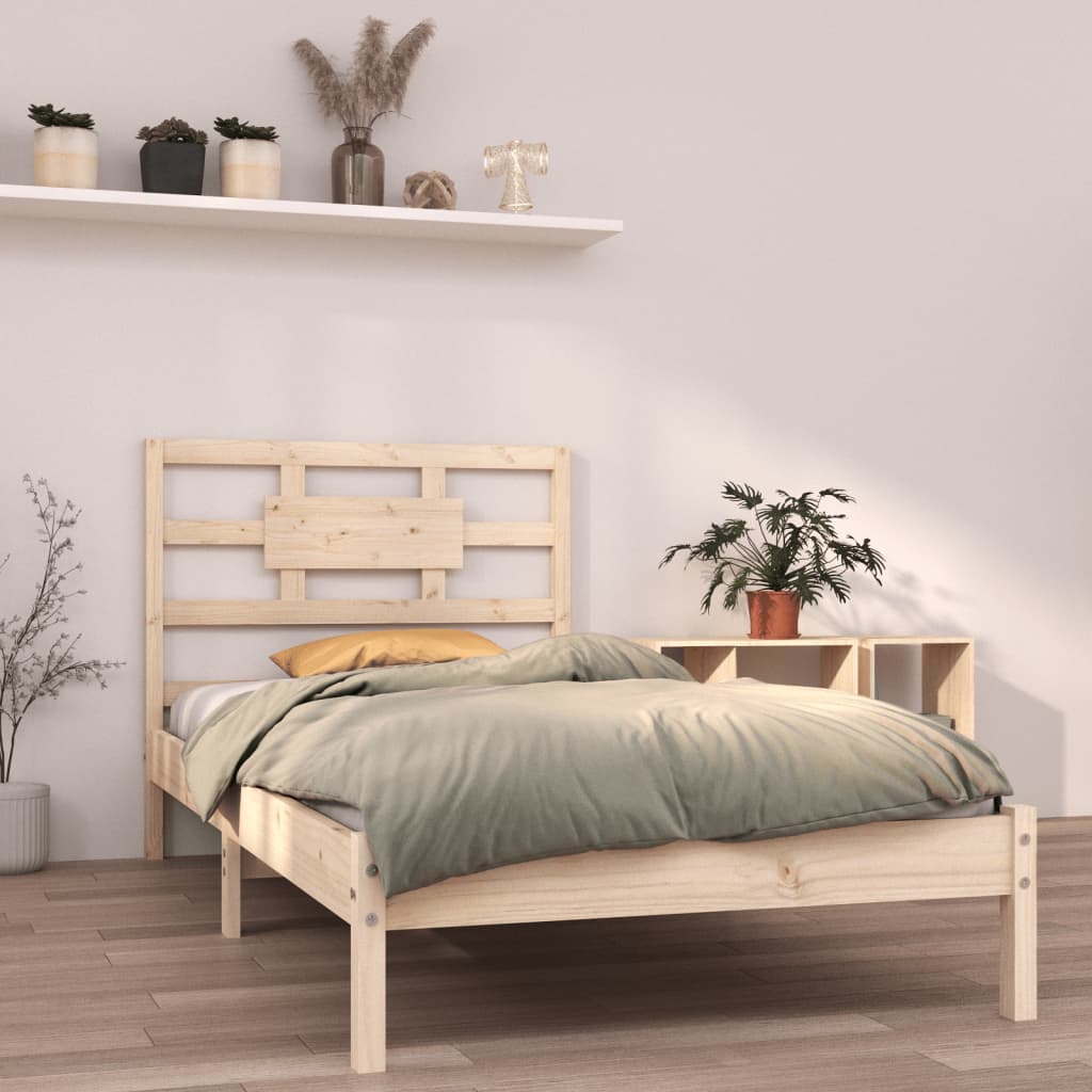 Bed Frame without Mattress 90x200 cm Solid Wood