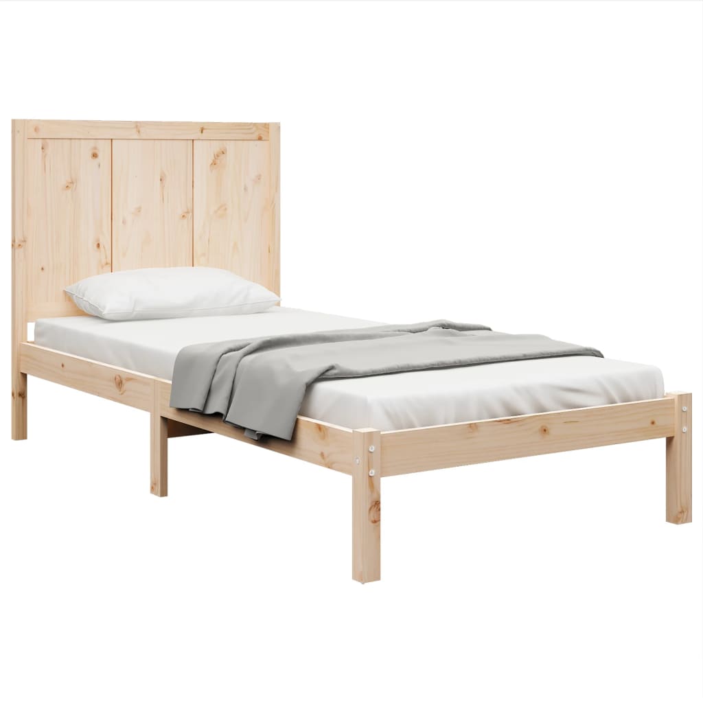 Bed Frame without Mattress 100x200 cm Solid Wood Pine