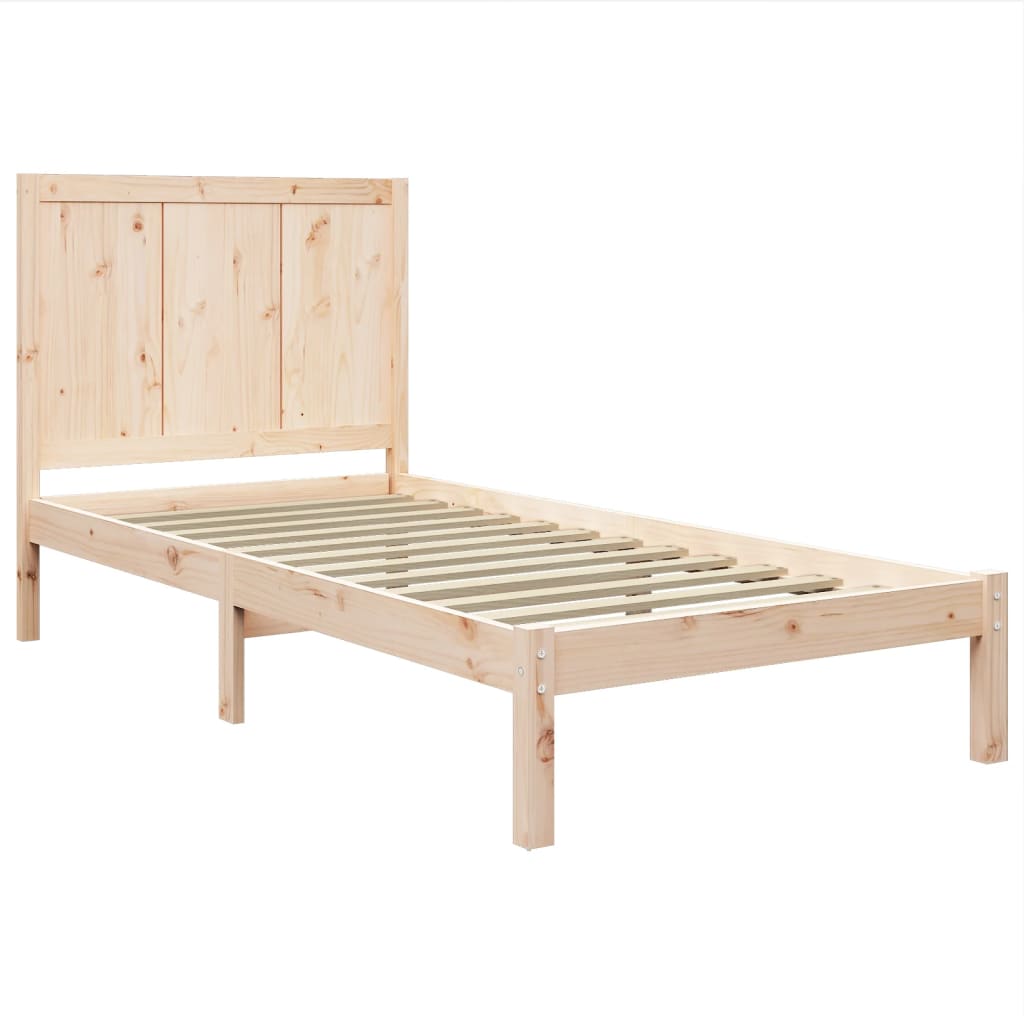 Bed Frame without Mattress 100x200 cm Solid Wood Pine