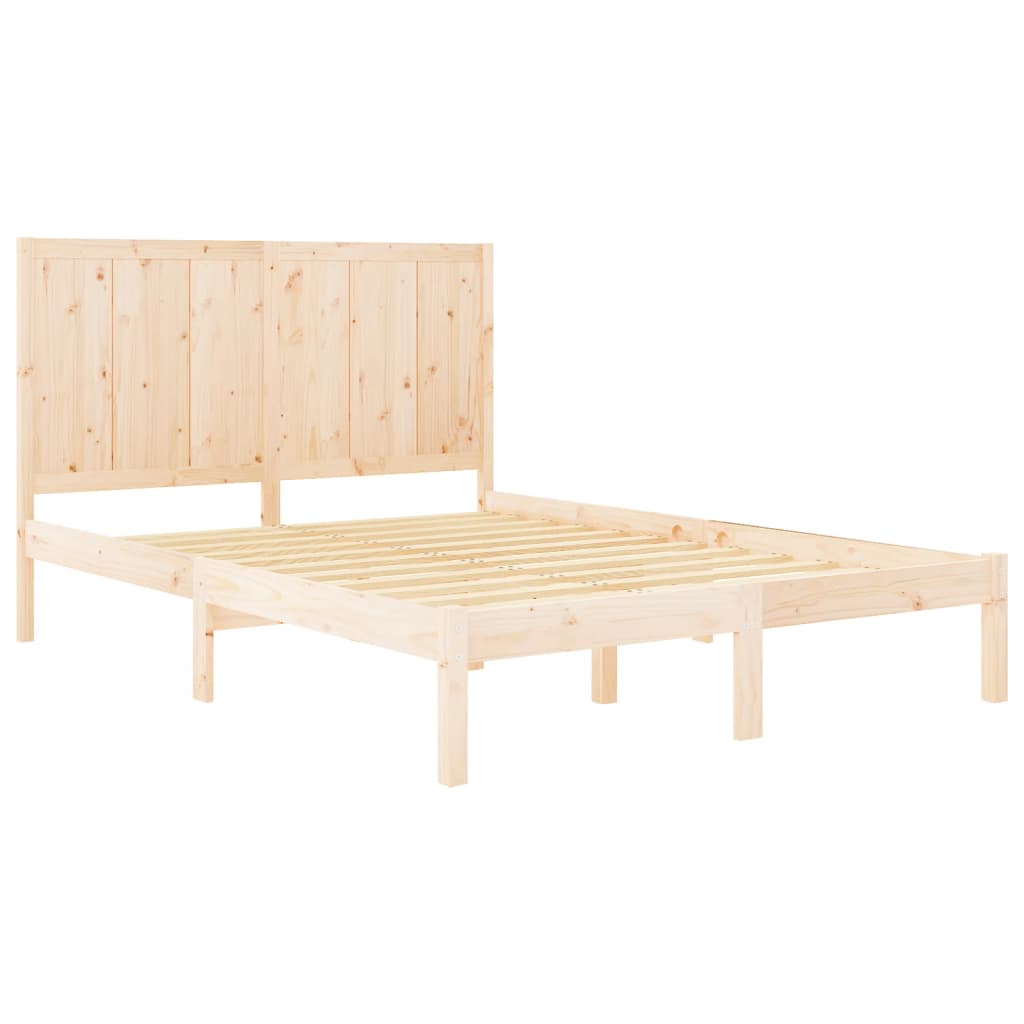 Bed Frame without Mattress 120x200 cm Solid Wood Pine