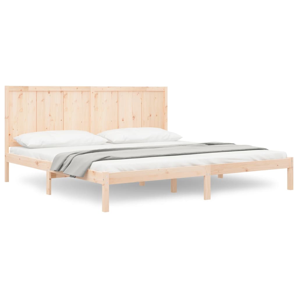 Bed Frame without Mattress 200x200 cm Solid Wood Pine