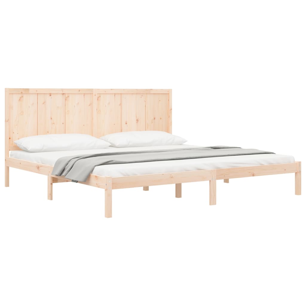Bed Frame without Mattress 200x200 cm Solid Wood Pine