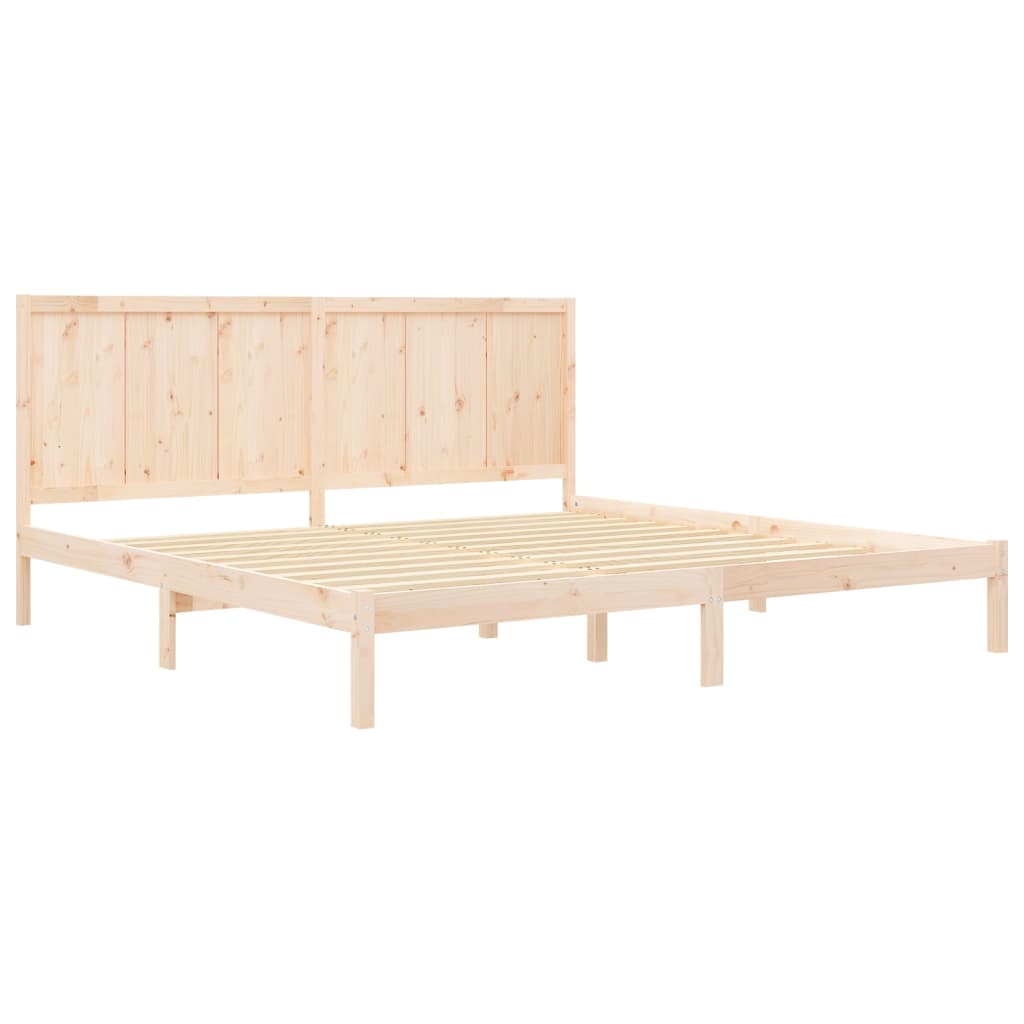 Bed Frame without Mattress 200x200 cm Solid Wood Pine