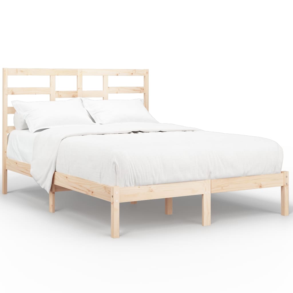 Bed Frame without Mattress Solid Wood 120x190 cm Small Double Small Double