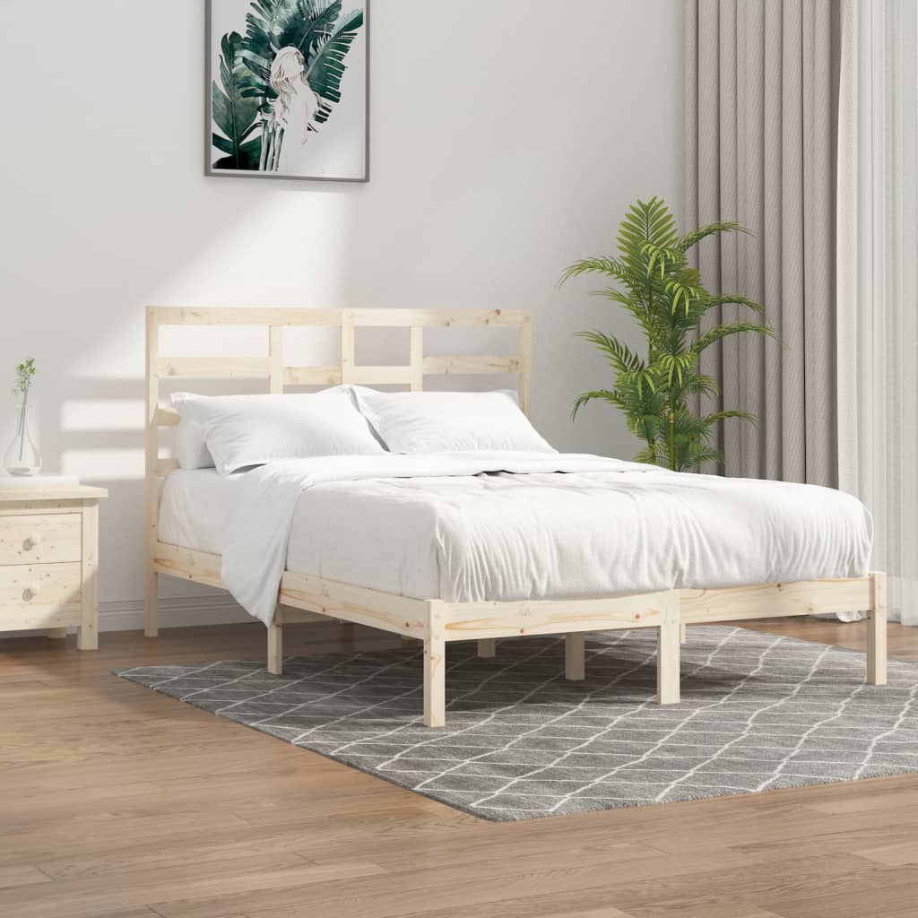 Bed Frame without Mattress Solid Wood 140x200 cm