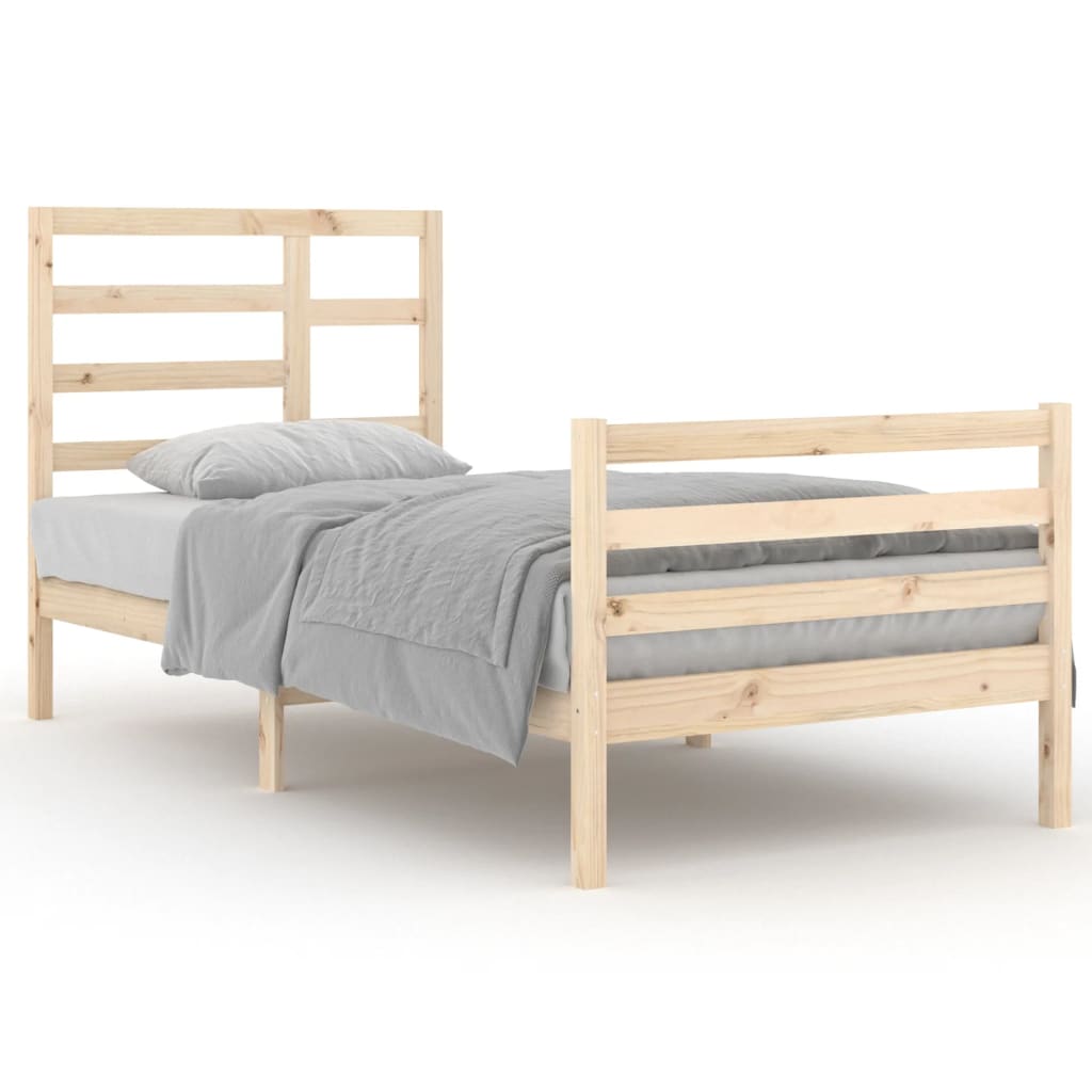 Bed Frame without Mattress Solid Wood 90x200 cm