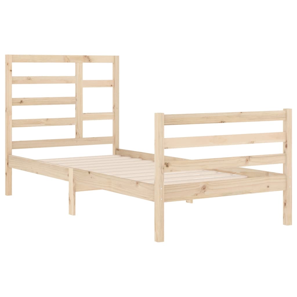 Bed Frame without Mattress Solid Wood 90x200 cm