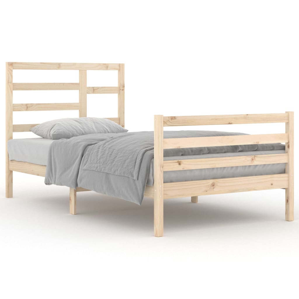 Bed Frame without Mattress Solid Wood 100x200 cm
