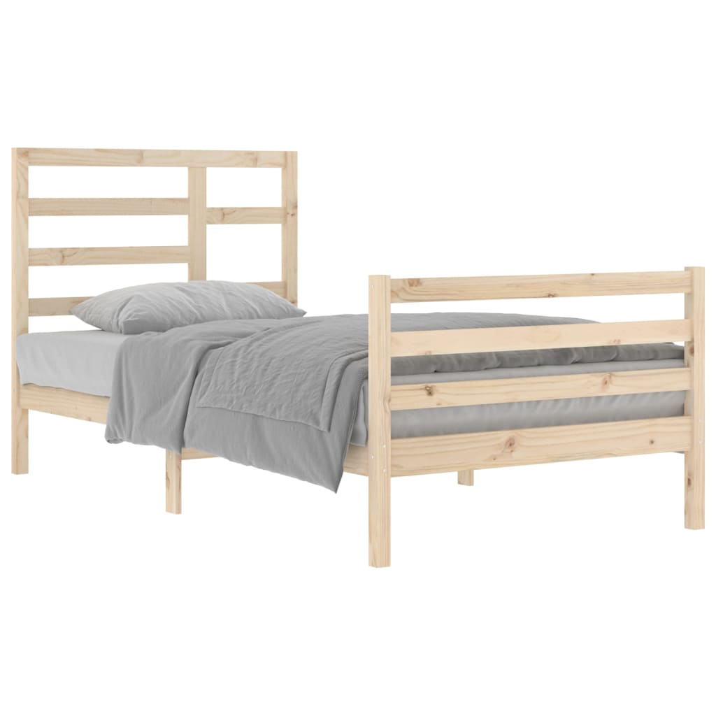 Bed Frame without Mattress Solid Wood 100x200 cm