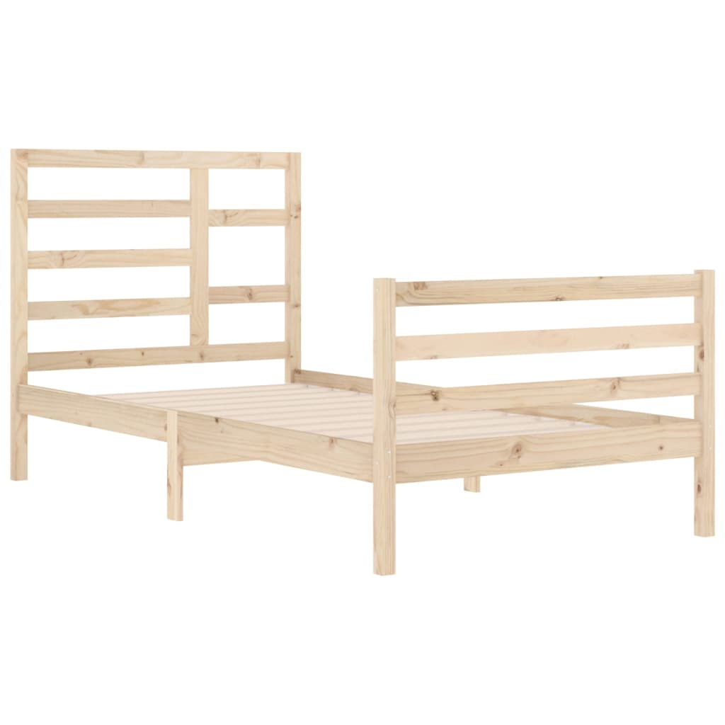 Bed Frame without Mattress Solid Wood 100x200 cm